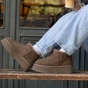 DREAM PAIRS Shearling-lined Winter Women's Ankle Boots Size 11